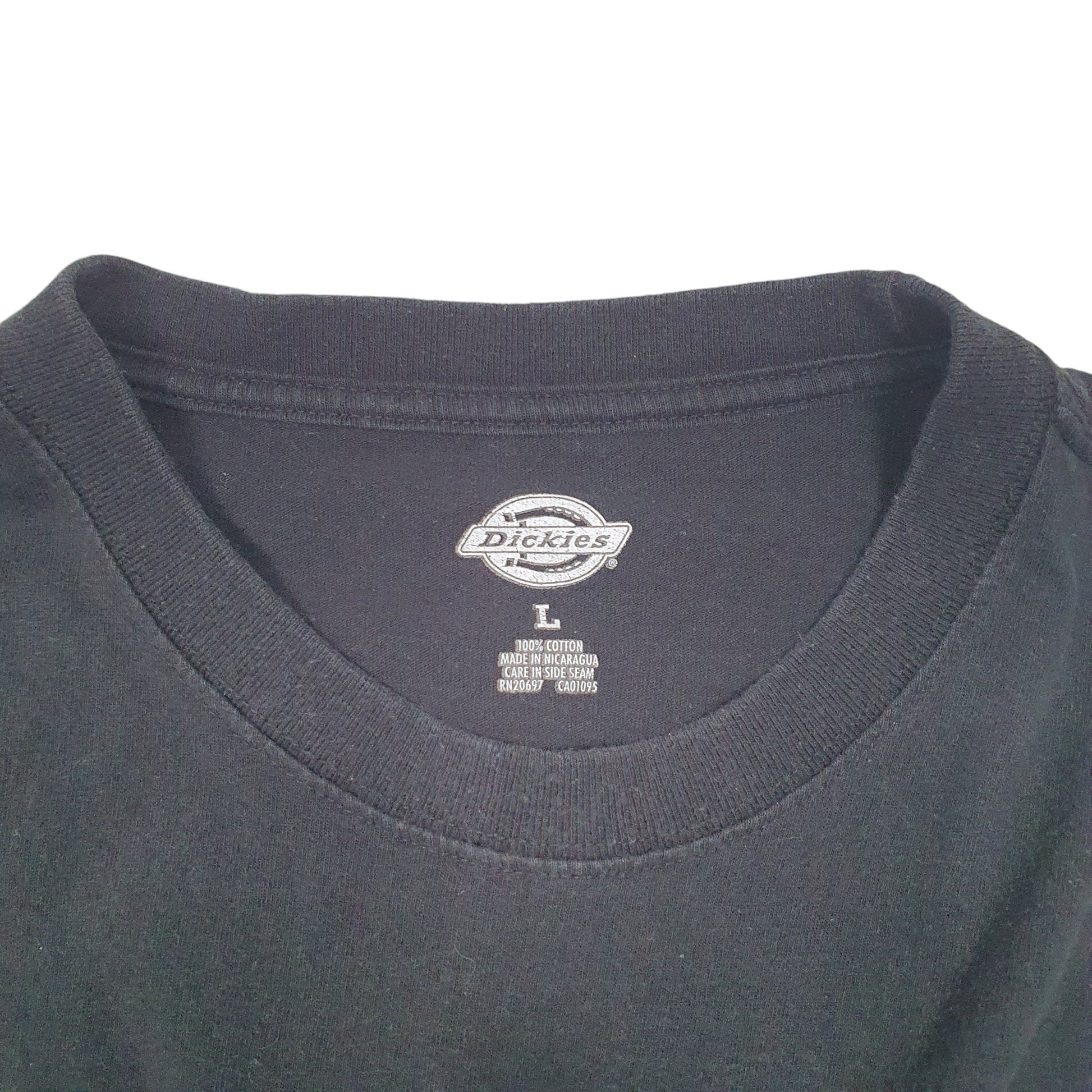 Mens Black Dickies Pocket Workwear Short Sleeve T Shirt
