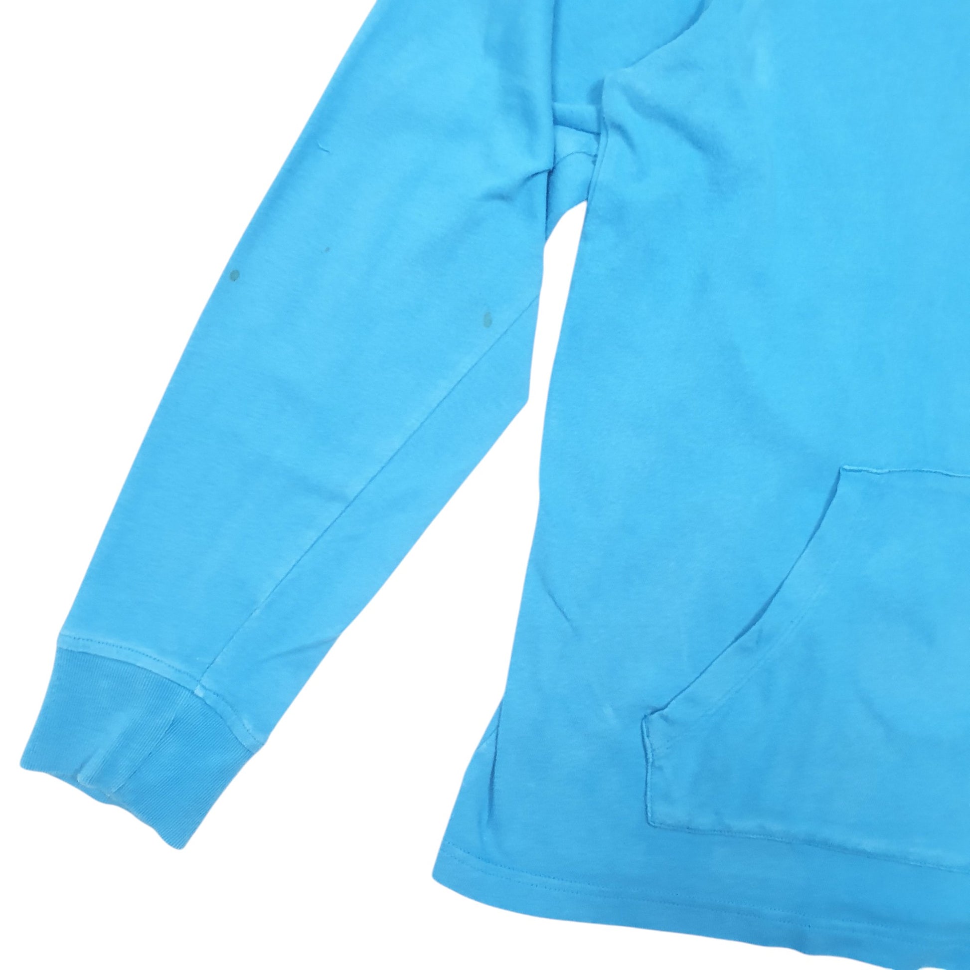 Mens Blue Champion Hooded Long Sleeve T Shirt