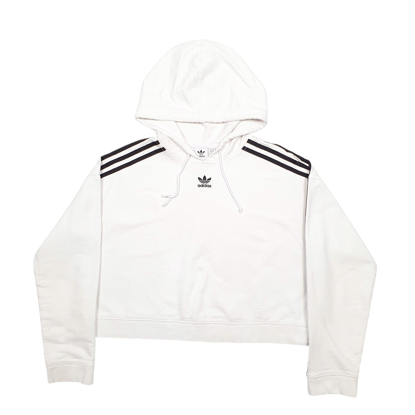 Womens White Adidas  Hoodie Jumper