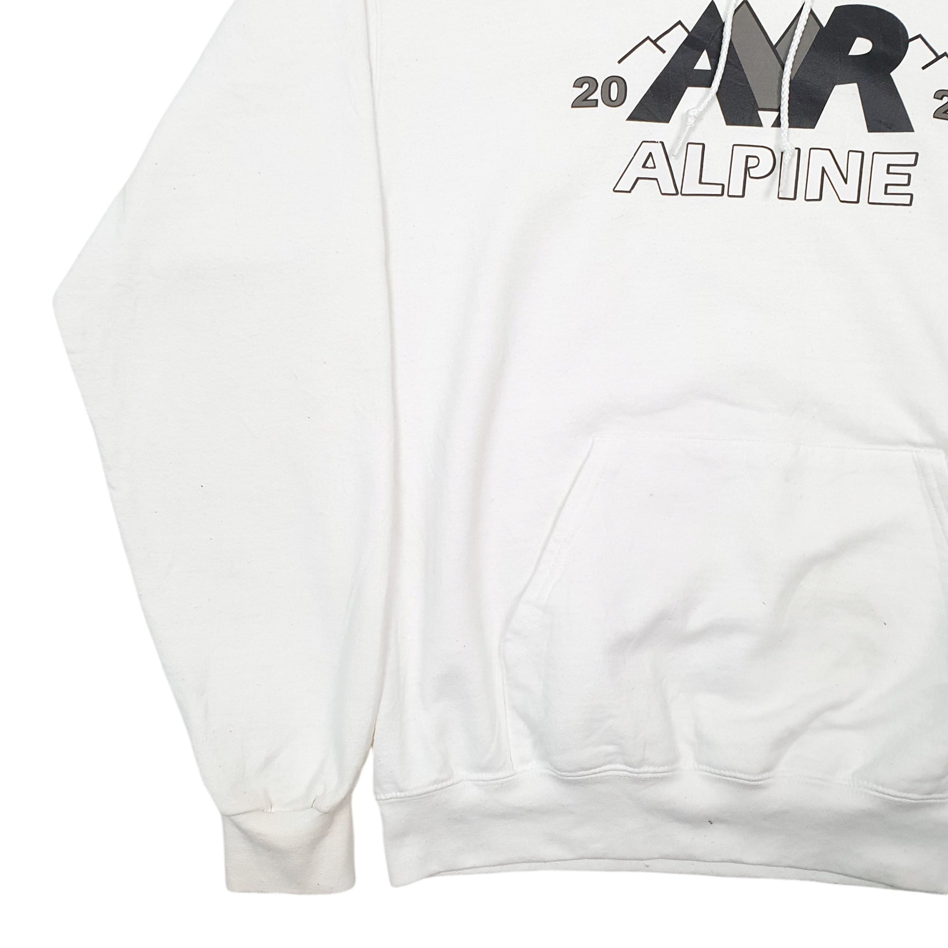 Mens White Champion Alpine Spellout Donnay 2021 Hoodie Jumper