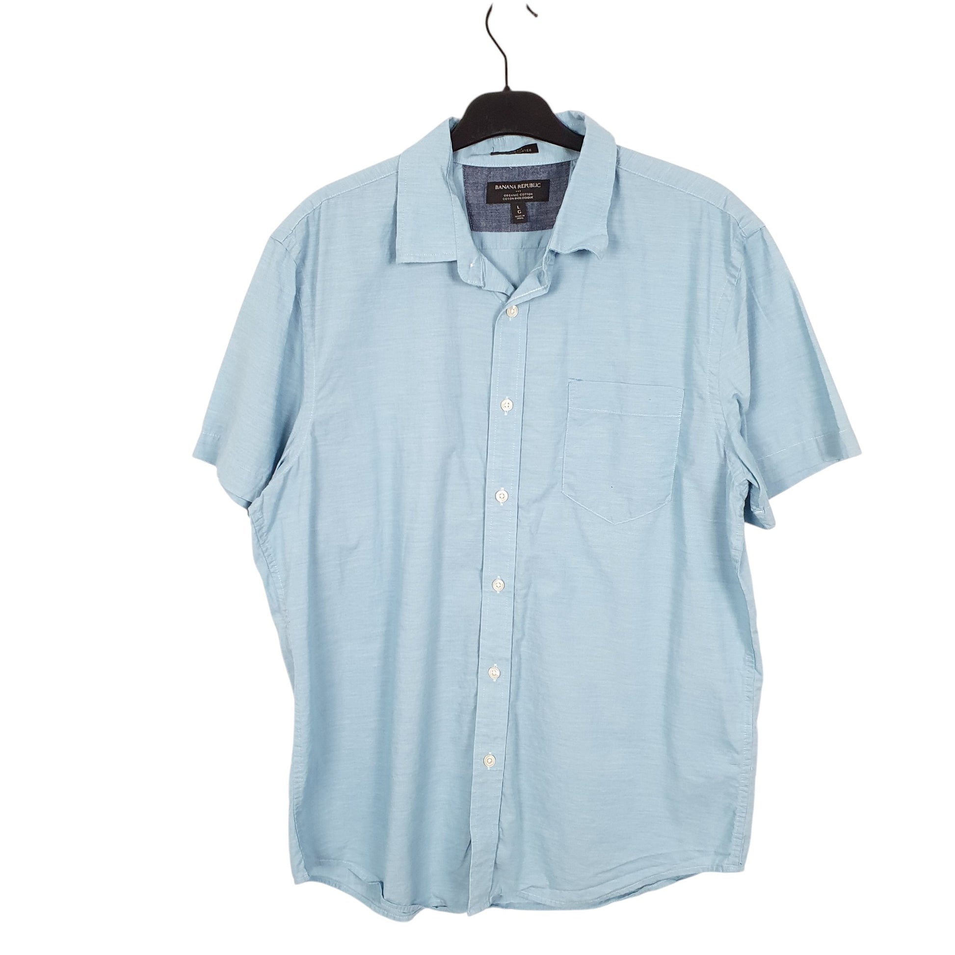Mens Blue Banana Republic  Short Sleeve Shirt