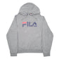 Mens Grey Fila  Hoodie Jumper