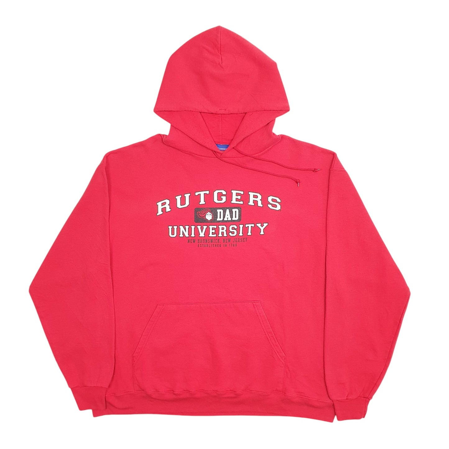 Mens Red Champion Rutgers University Hoodie Jumper