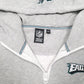 Womens Grey NFL Philadelphia Eagles American Football USA Zip Hoodie Jumper