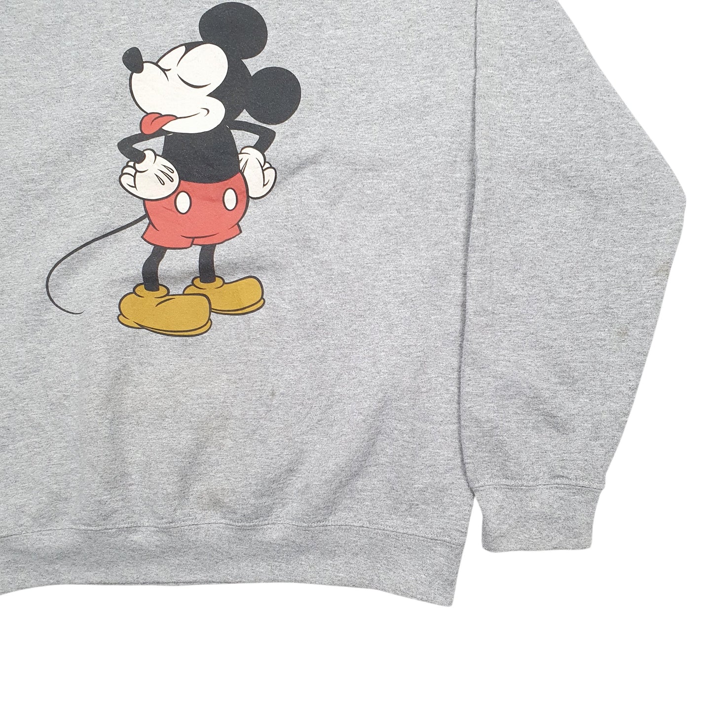 Mens Grey Disney Mickey Mouse Crewneck Jumper