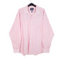 Mens Pink Dockers Fitted Long Sleeve Shirt