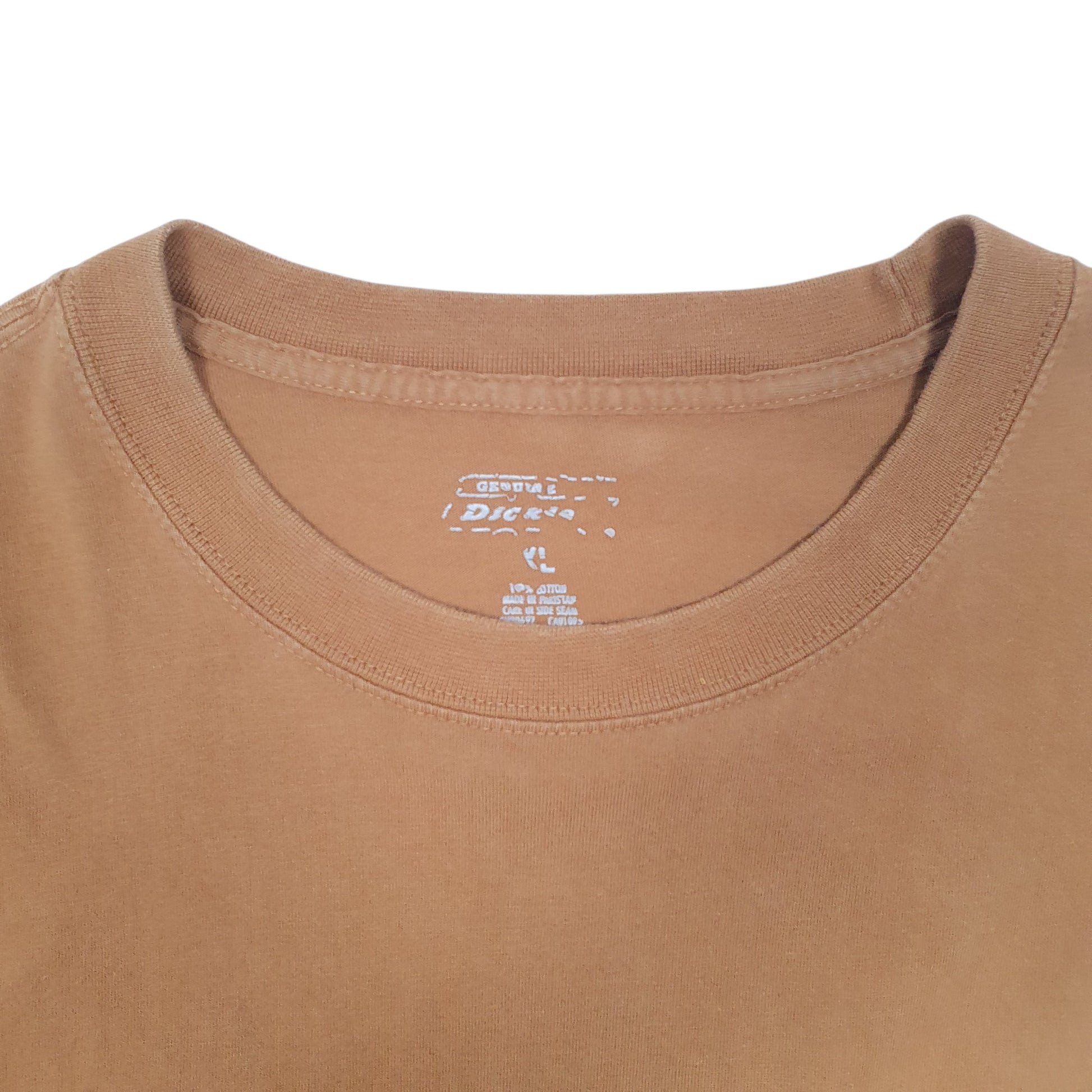 Mens Tan Dickies Pocket Workwear Short Sleeve T Shirt