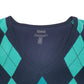 Womens Navy Tommy Hilfiger Argyle Knit Pima V Neck Jumper