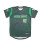 Mens Black Boombah Baseball Jersey Green Brook Short Sleeve T Shirt