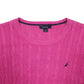 Womens Pink Nautica Knit Crewneck Jumper