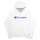 Mens White Champion Spellout Hoodie Jumper