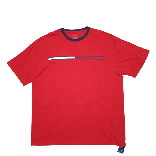 Mens Red Tommy Hilfiger  Short Sleeve T Shirt