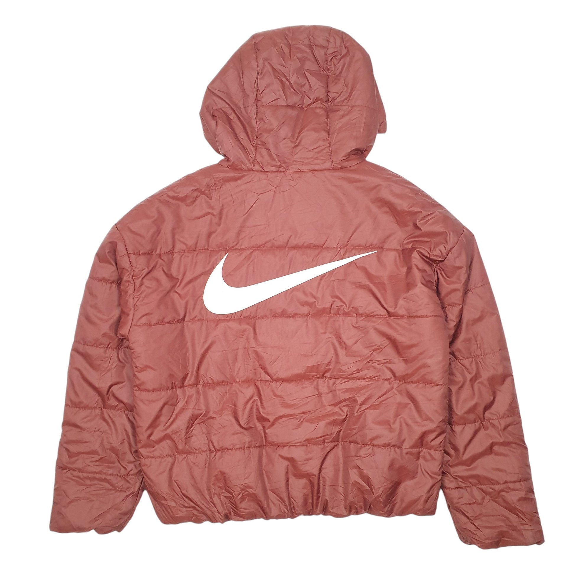 Womens Brown Nike Swoosh Therma Fit  Coat