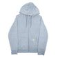Womens Blue Carhartt Hoodie Lined Full Zip Jumper