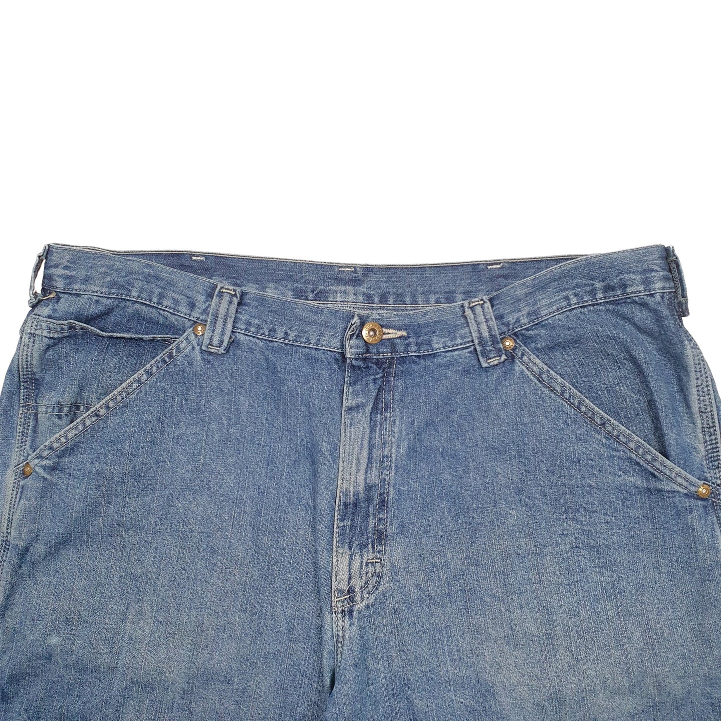 Mens Blue Lee Dungarees Carpenter Shorts