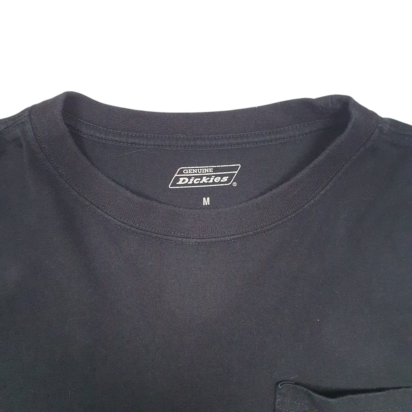 Mens Black Dickies Pocket Workwear Long Sleeve T Shirt