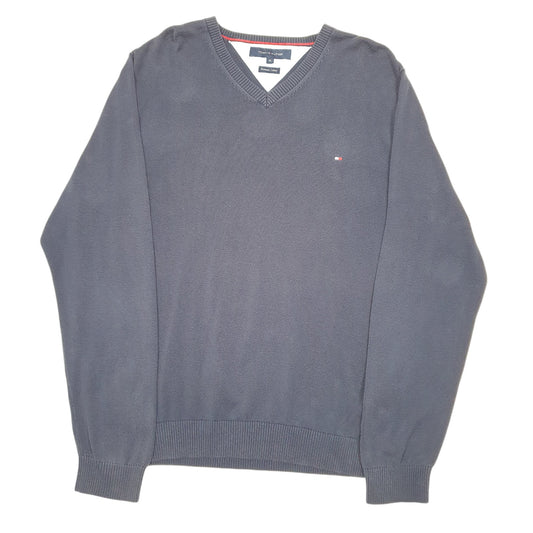 Mens Navy Tommy Hilfiger Knit V Neck Jumper