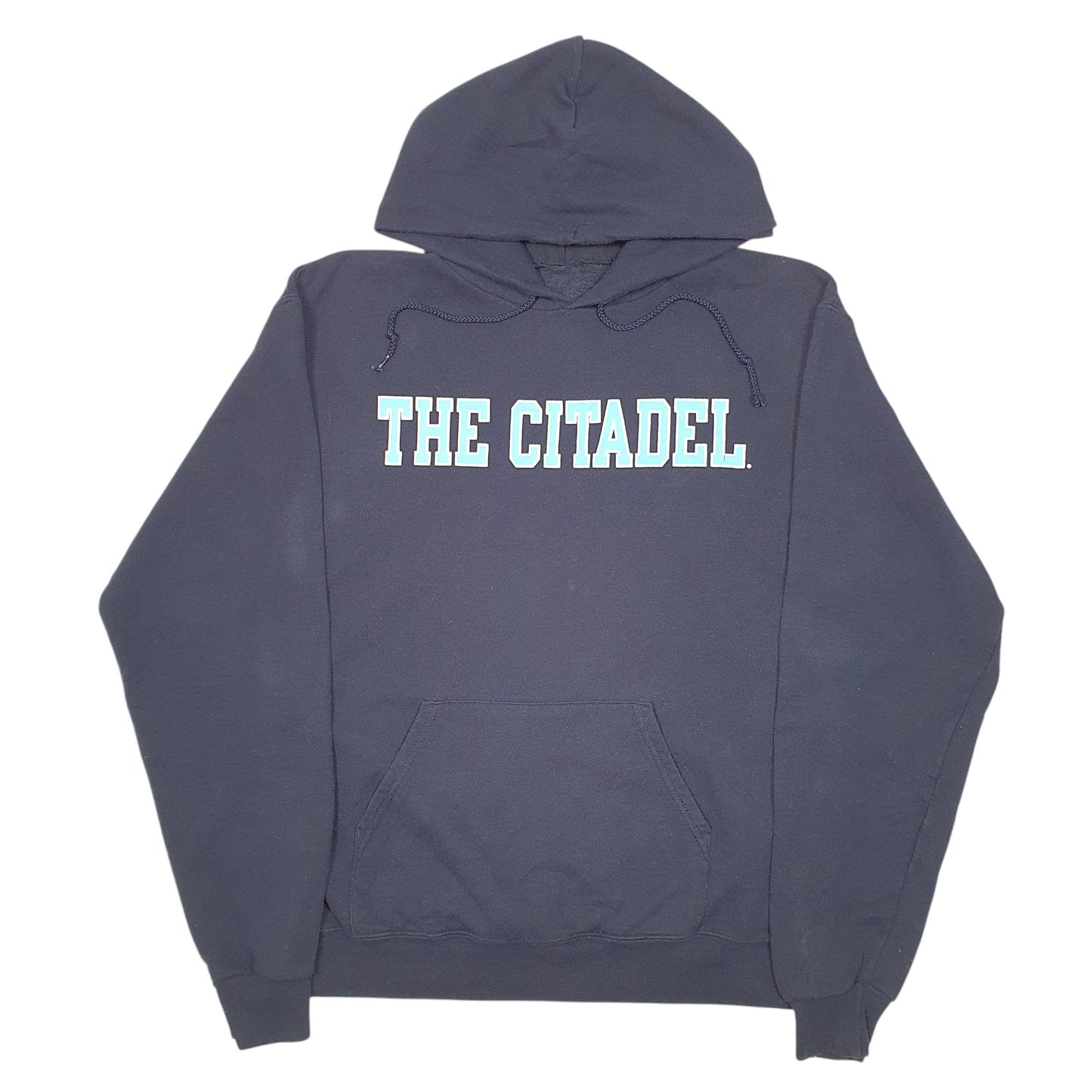 Mens Navy Champion The Citadel USA College Spellout Hoodie Jumper