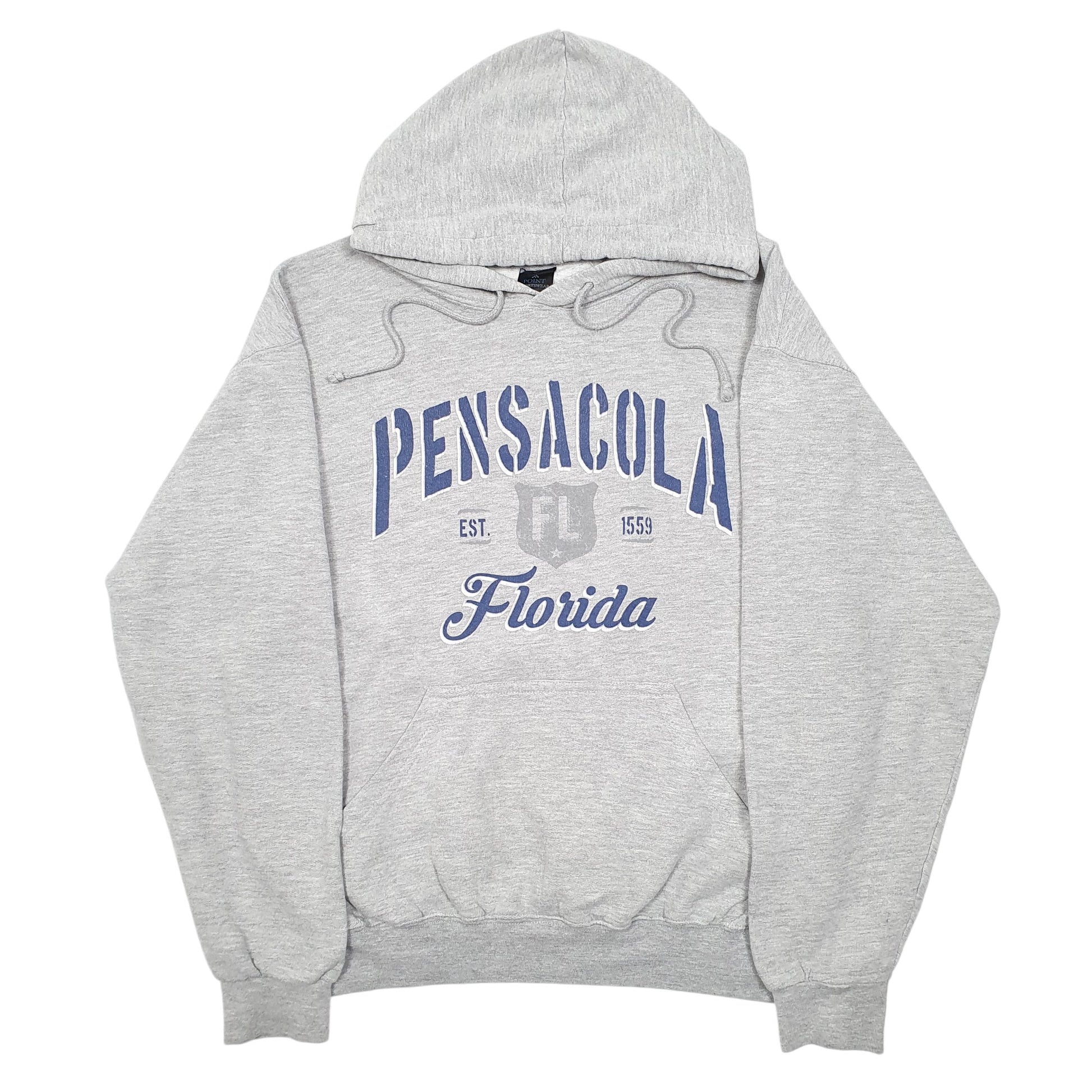 Mens Grey Point Sportswear Pensacola Florida USA Hoodie Jumper