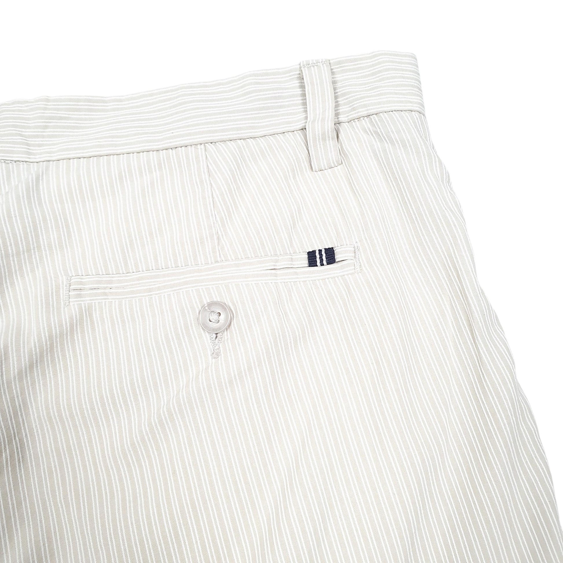 Mens Cream Nautica Trimmer Striped Chino Shorts