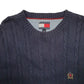 Mens Navy Tommy Hilfiger Knit Crewneck Jumper