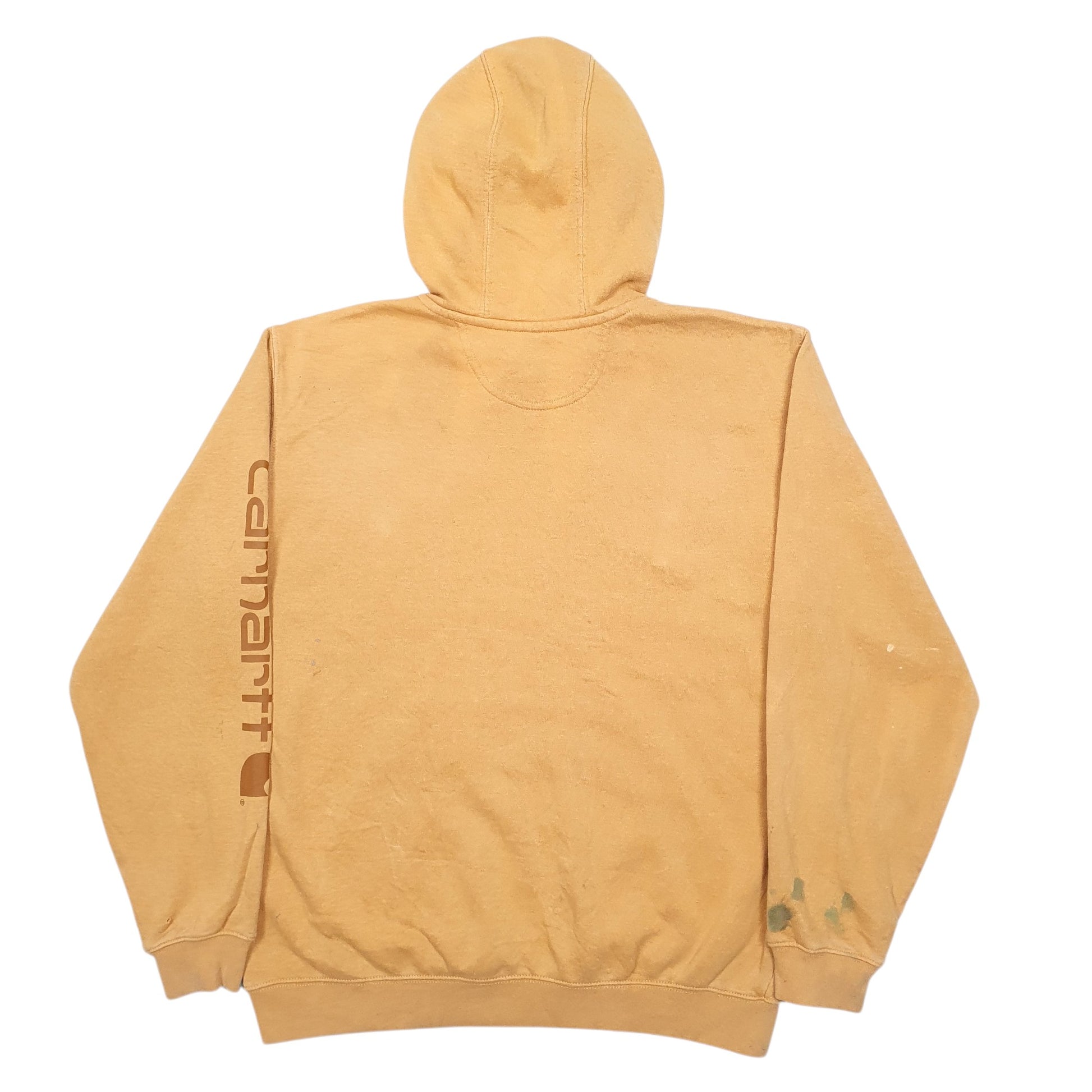 Mens Yellow Carhartt Spellout Hoodie Jumper