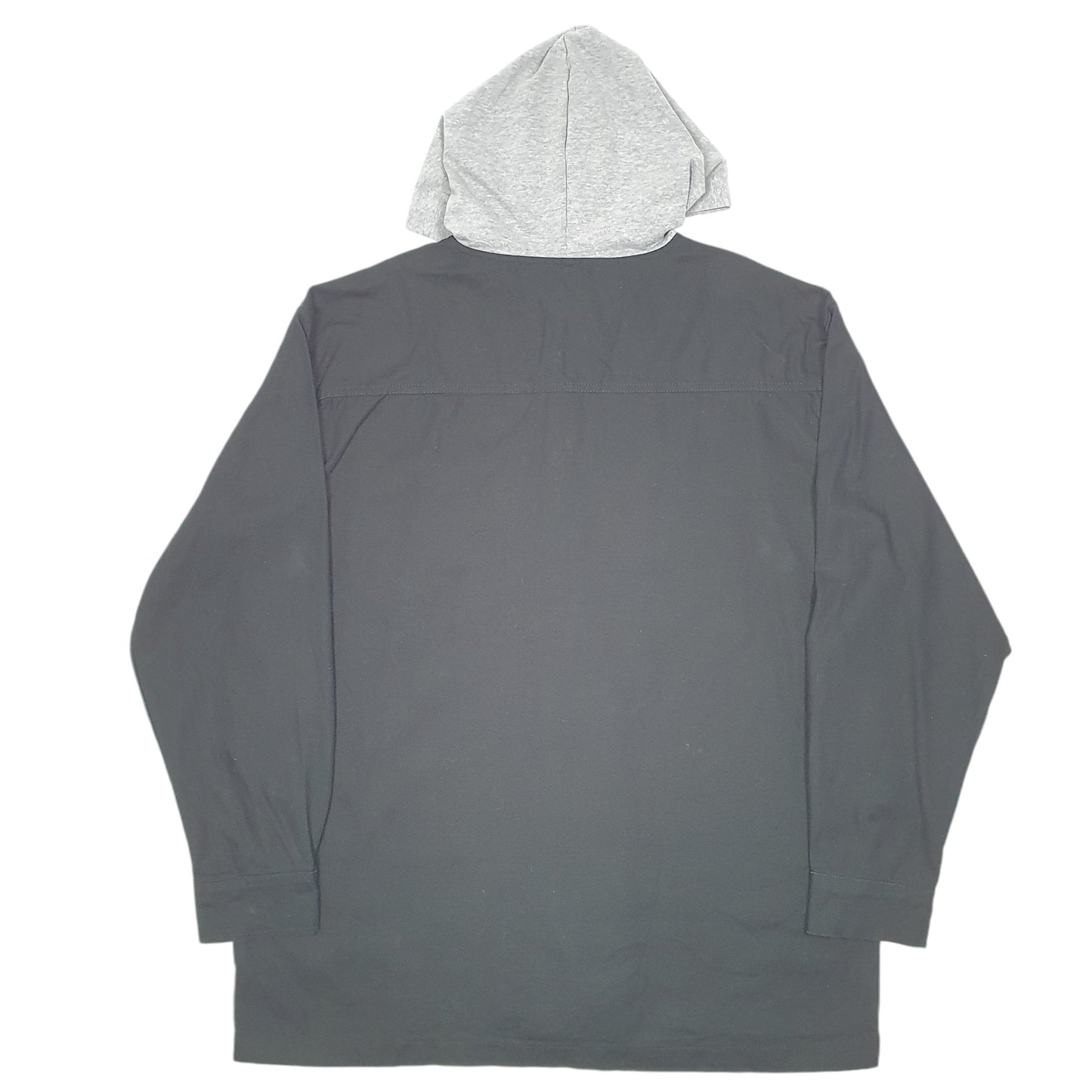 Mens Black Wrangler Shacket Hooded Chore  Coat