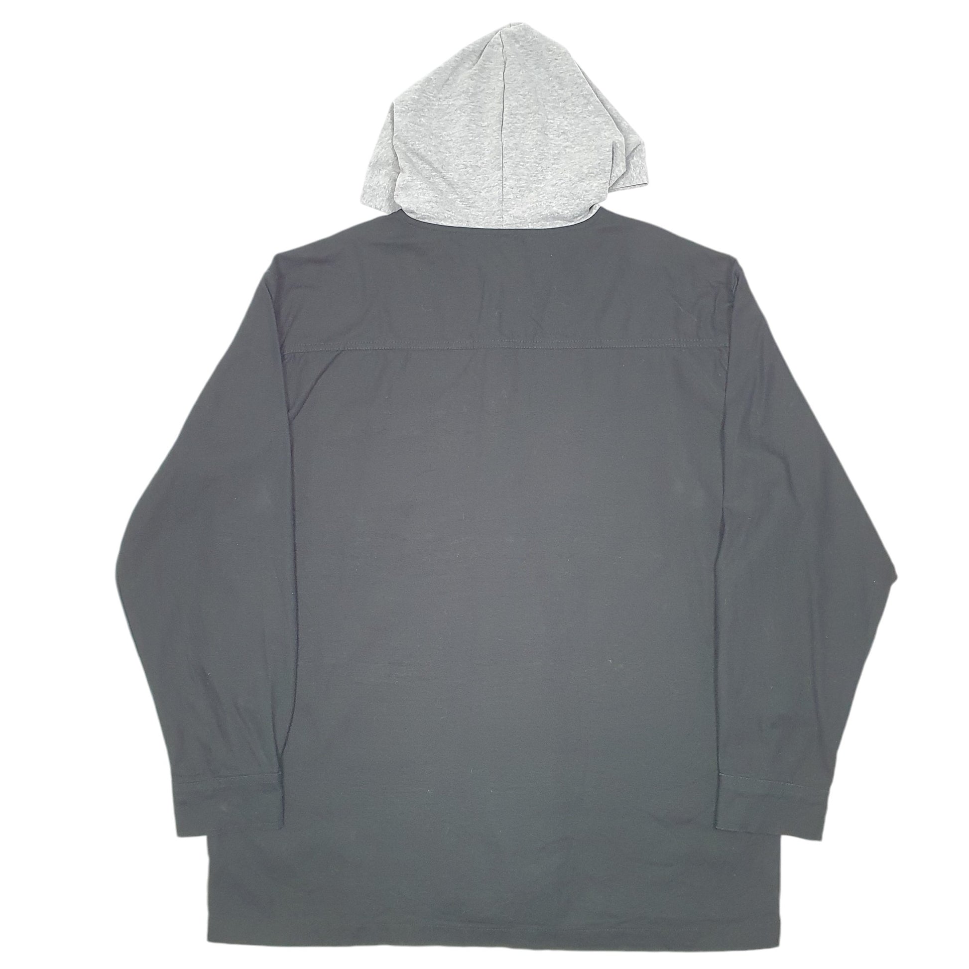 Mens Black Wrangler Shacket Hooded Chore  Coat