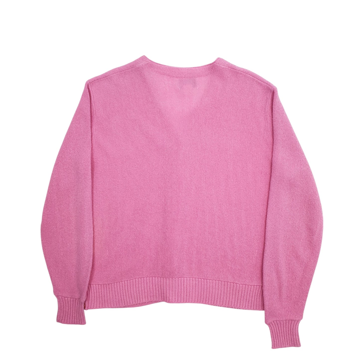 Womens Pink Lacoste Faint bleaching marks to front and arm. Cardigan Jumper