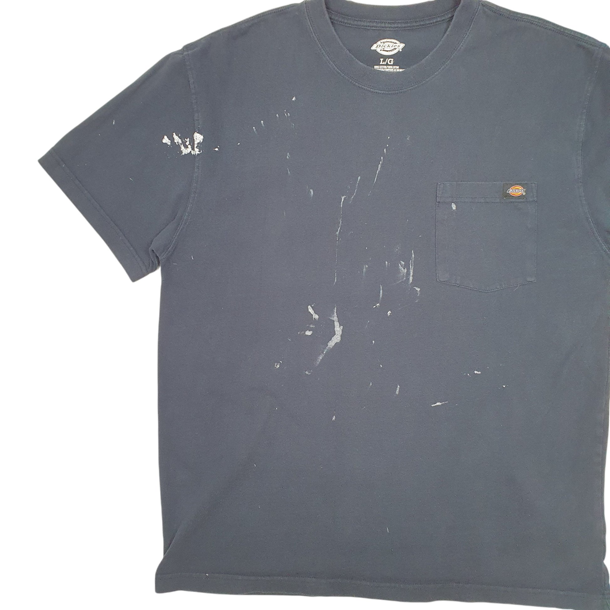 Mens Navy Dickies Pocket Workwear Short Sleeve T Shirt