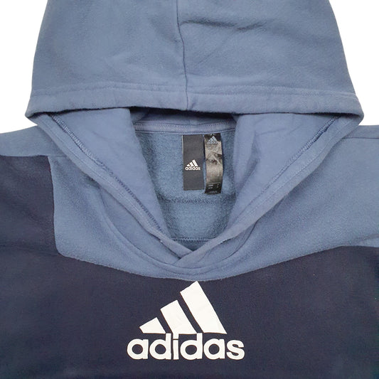 Mens Blue Adidas  Hoodie Jumper