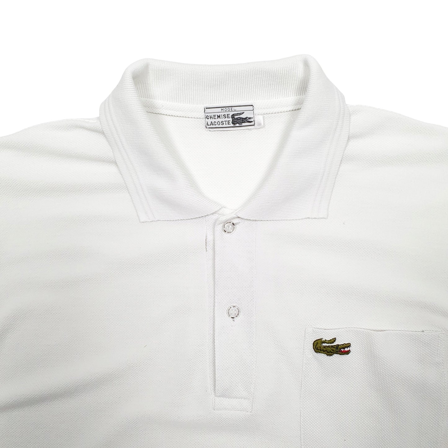 Mens White Lacoste  Short Sleeve Polo Shirt