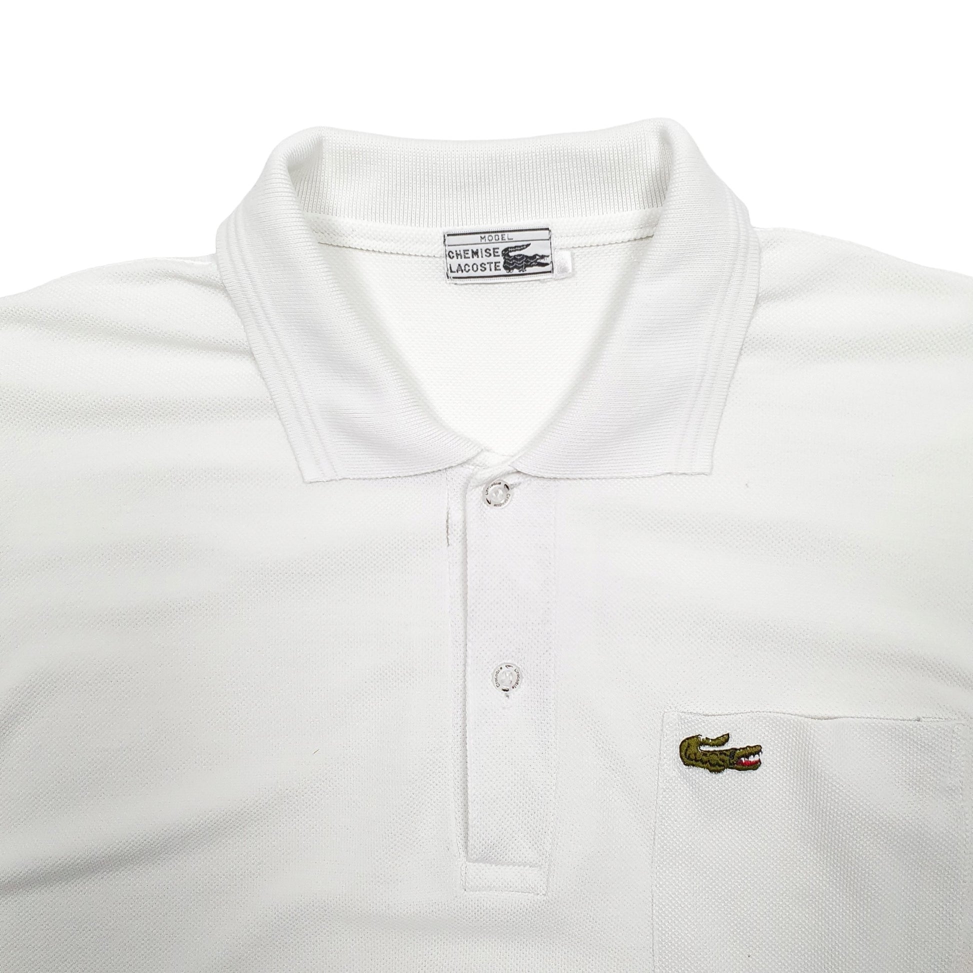 Mens White Lacoste  Short Sleeve Polo Shirt