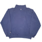 Mens Navy Fila Spellout Quarter Zip Jumper