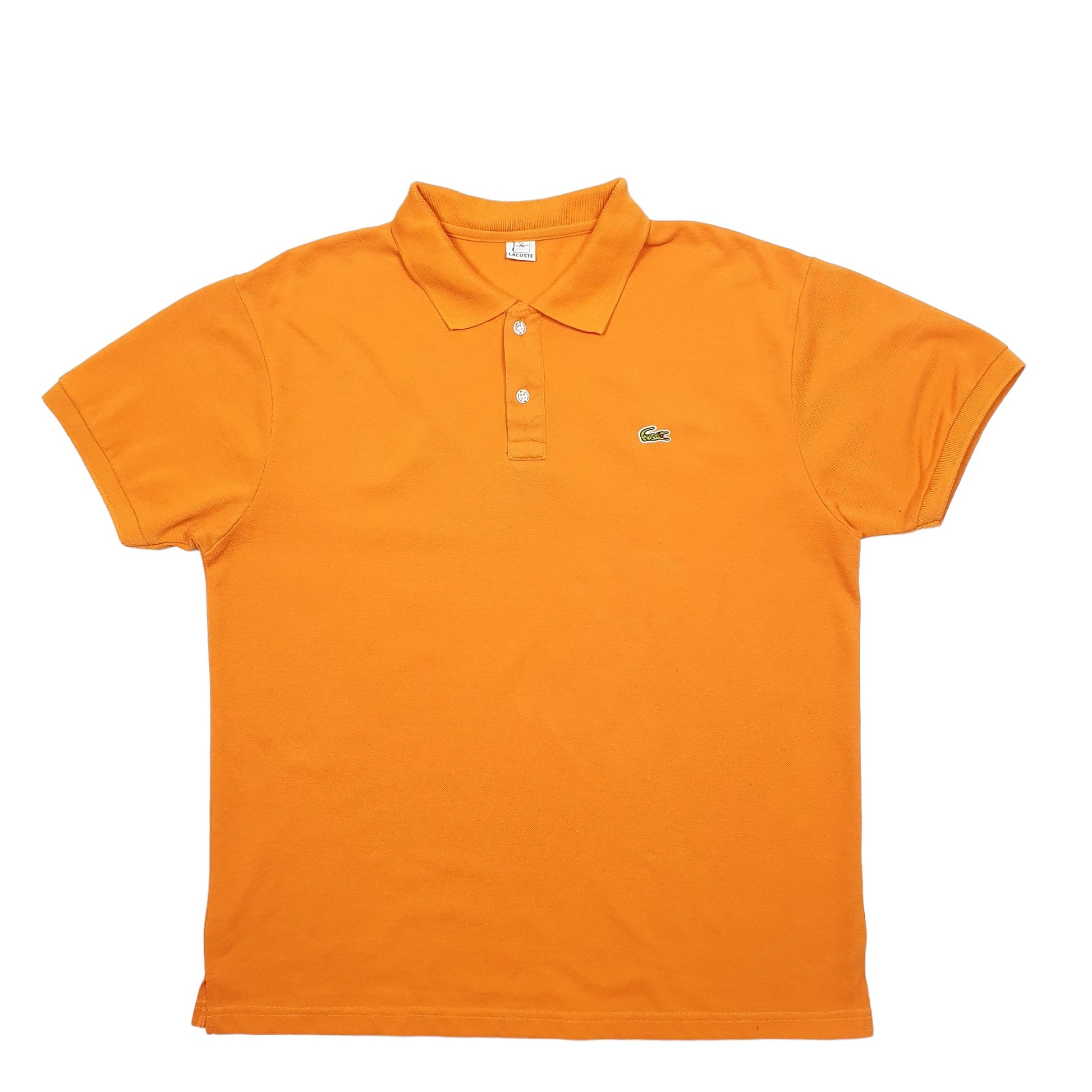 Mens Orange Lacoste  Short Sleeve Polo Shirt