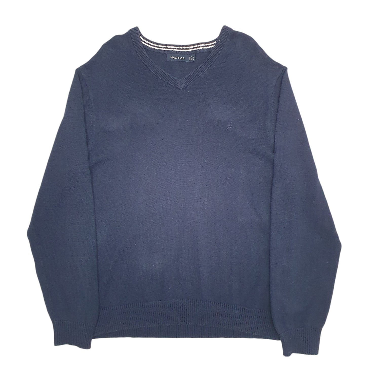 Mens Navy Nautica Knit Crewneck Jumper