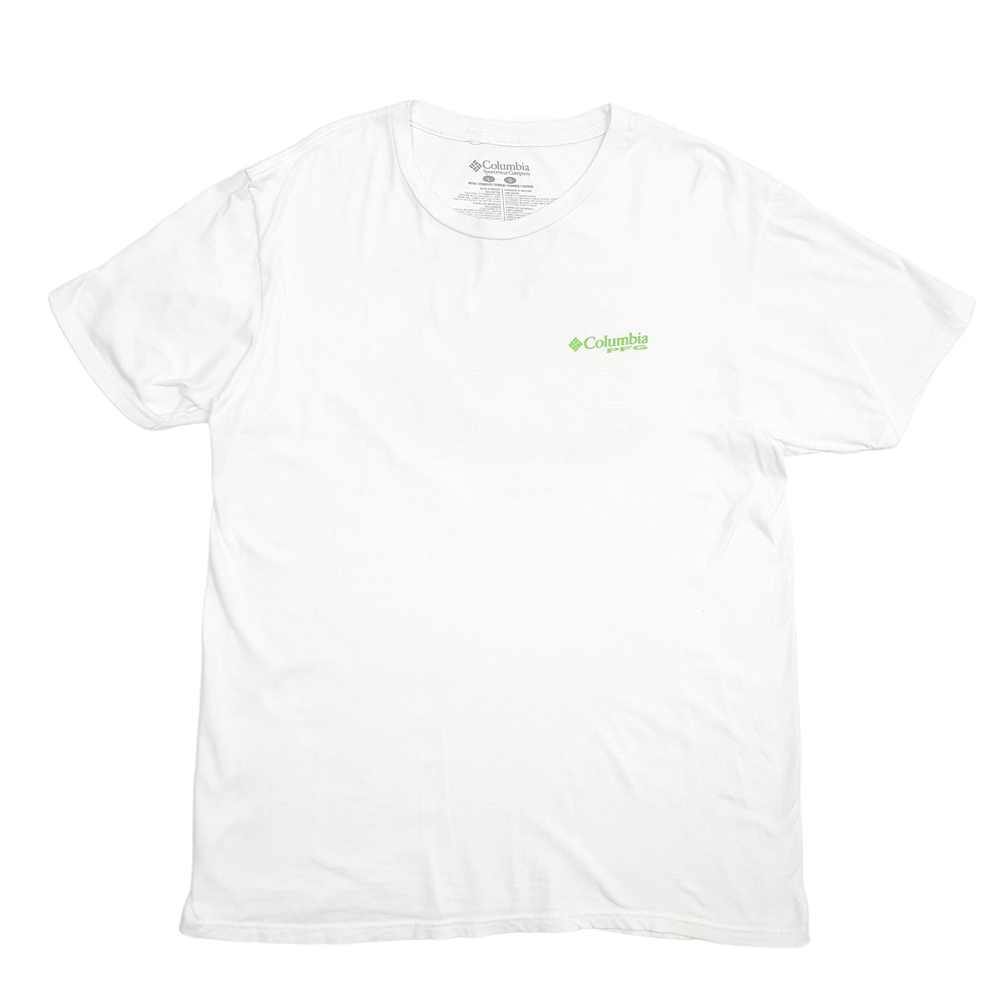 Mens White Columbia Sportswear PFG Fishing Short Sleeve T Shirt