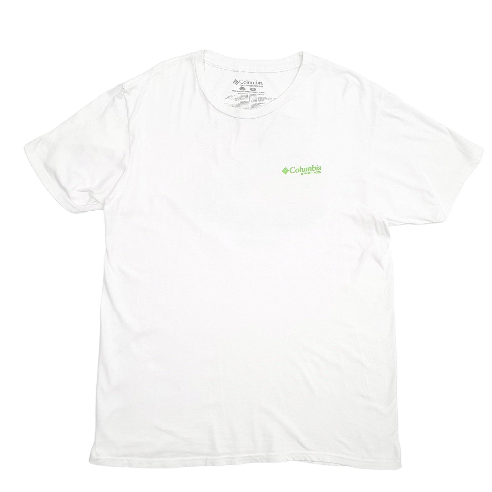 Mens White Columbia Sportswear PFG Fishing Short Sleeve T Shirt