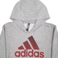 Mens Grey Adidas Tennis Hoodie Jumper