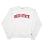 Mens White Champion Ohio State College USA Spellout Crewneck Jumper