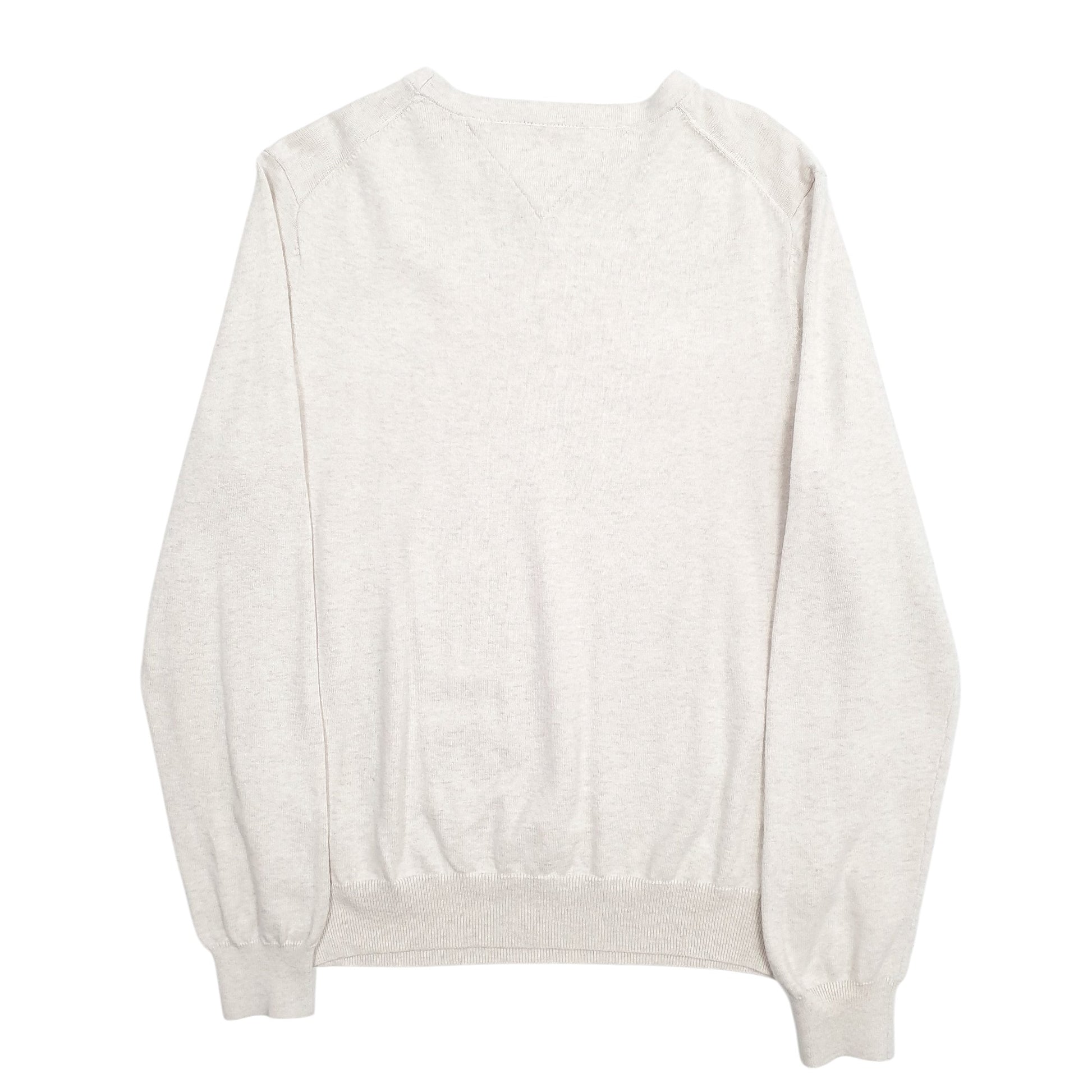 Mens Cream Tommy Hilfiger  Crewneck Jumper