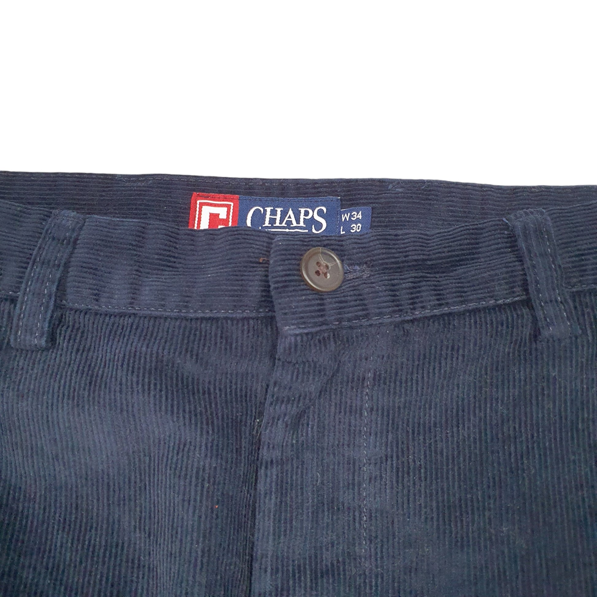 Mens Navy Chaps Cords Corduroy Trousers