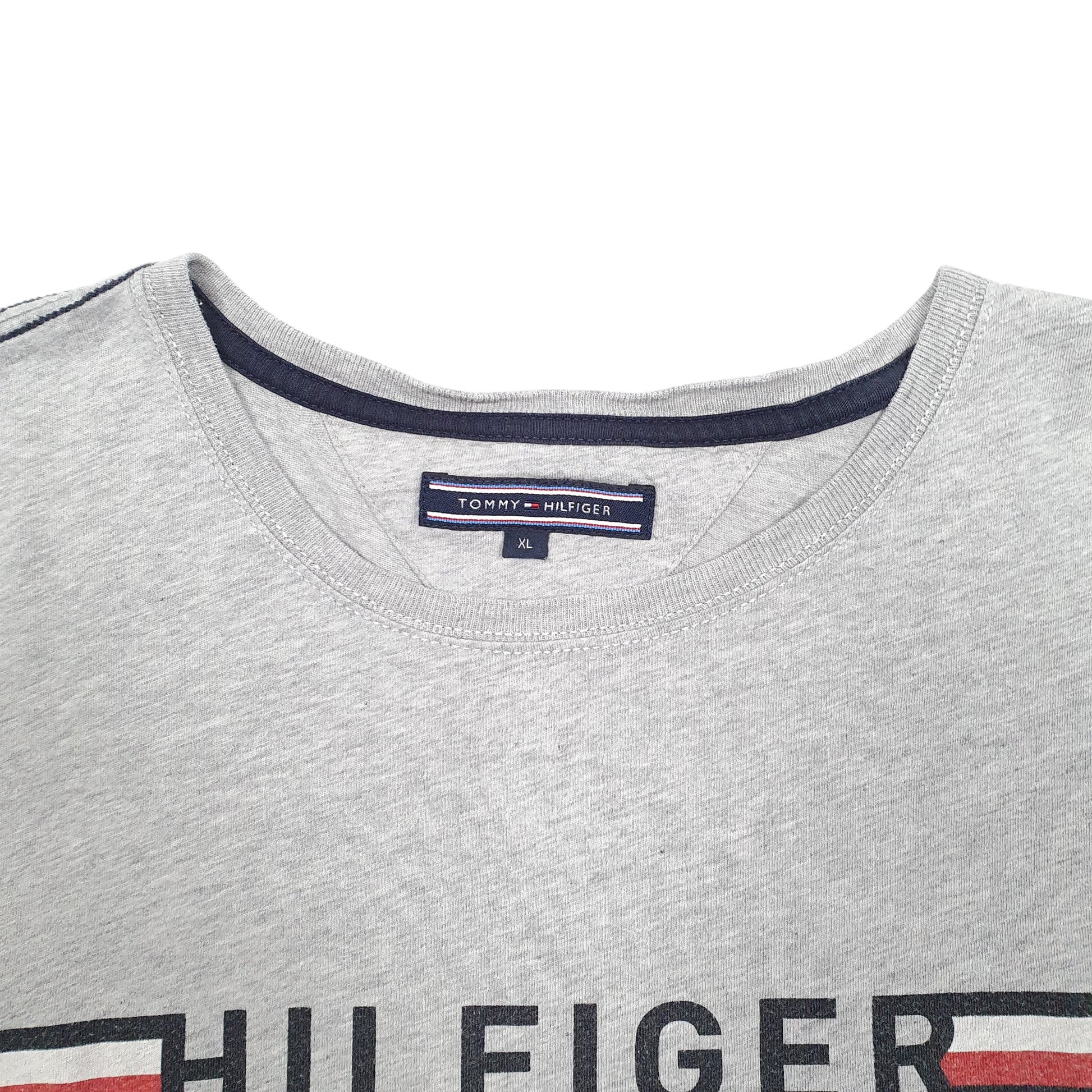 Mens Grey Tommy Hilfiger Spellout New York Short Sleeve T Shirt