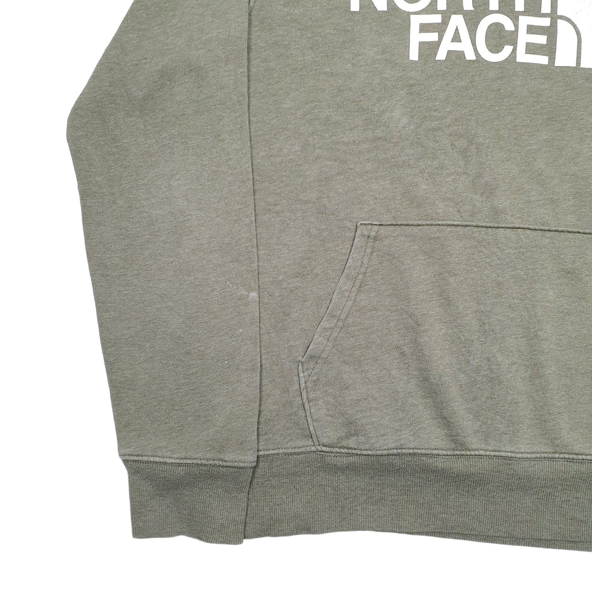 Mens Khaki The North Face Spellout Hoodie Jumper