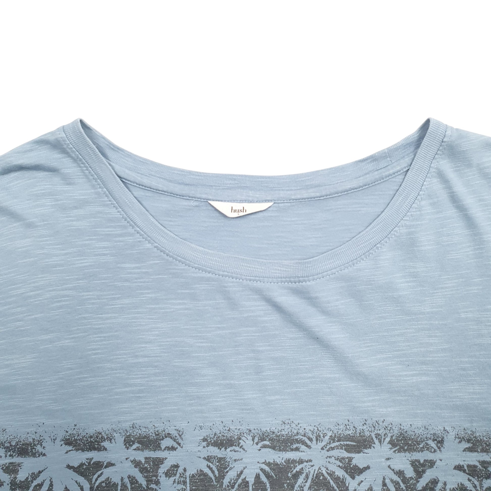 Womens Blue Hush Fits Oversized Palm Trees Short Sleeve T Shirt