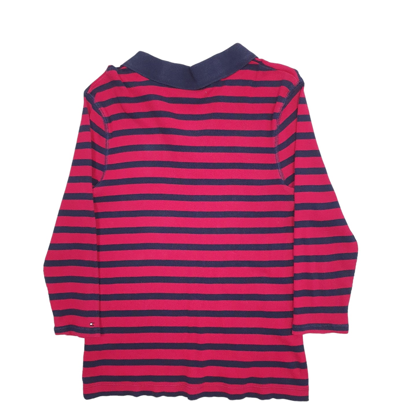 Womens Red Tommy Hilfiger Long Dleeve Long Sleeve Polo Shirt