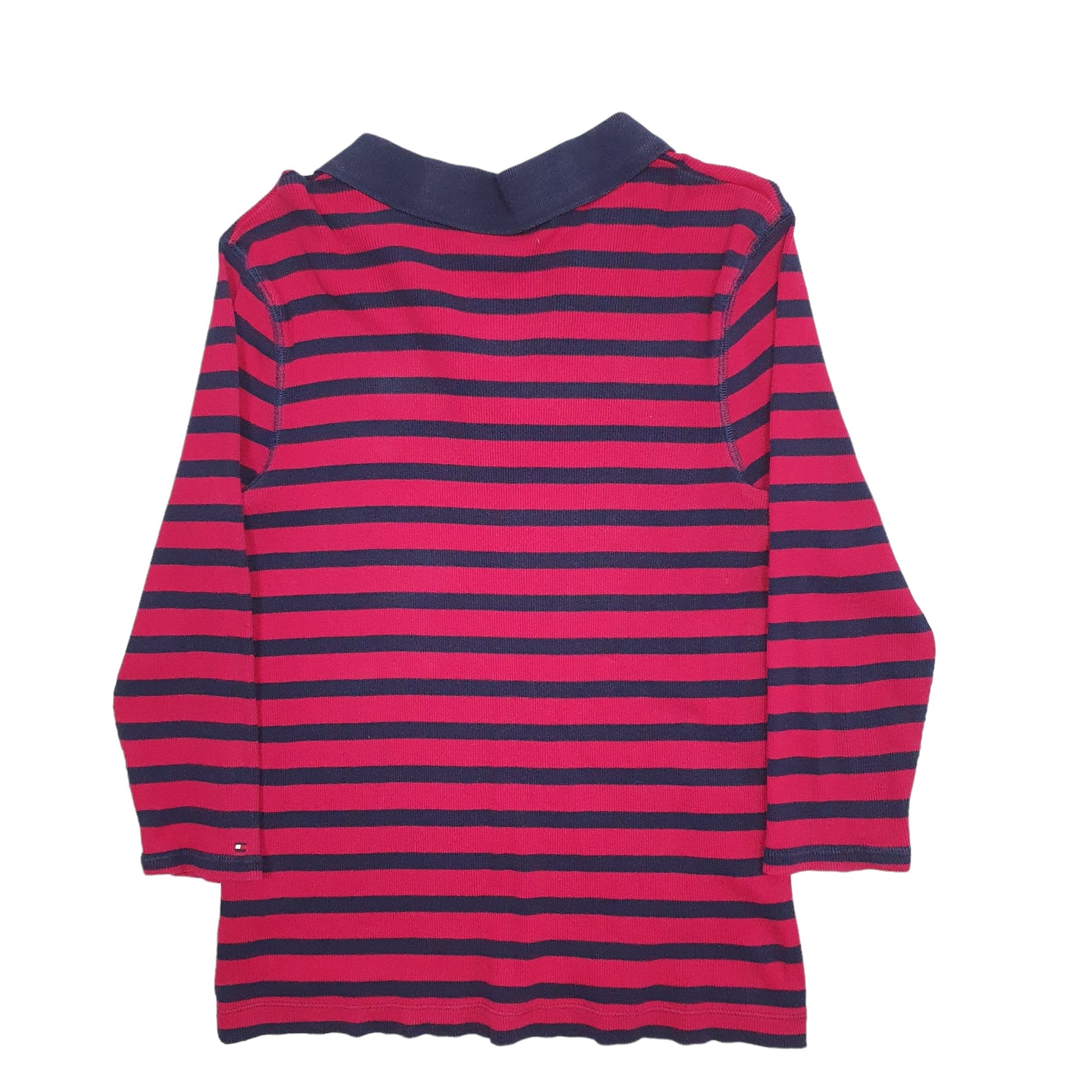Womens Red Tommy Hilfiger Long Dleeve Long Sleeve Polo Shirt