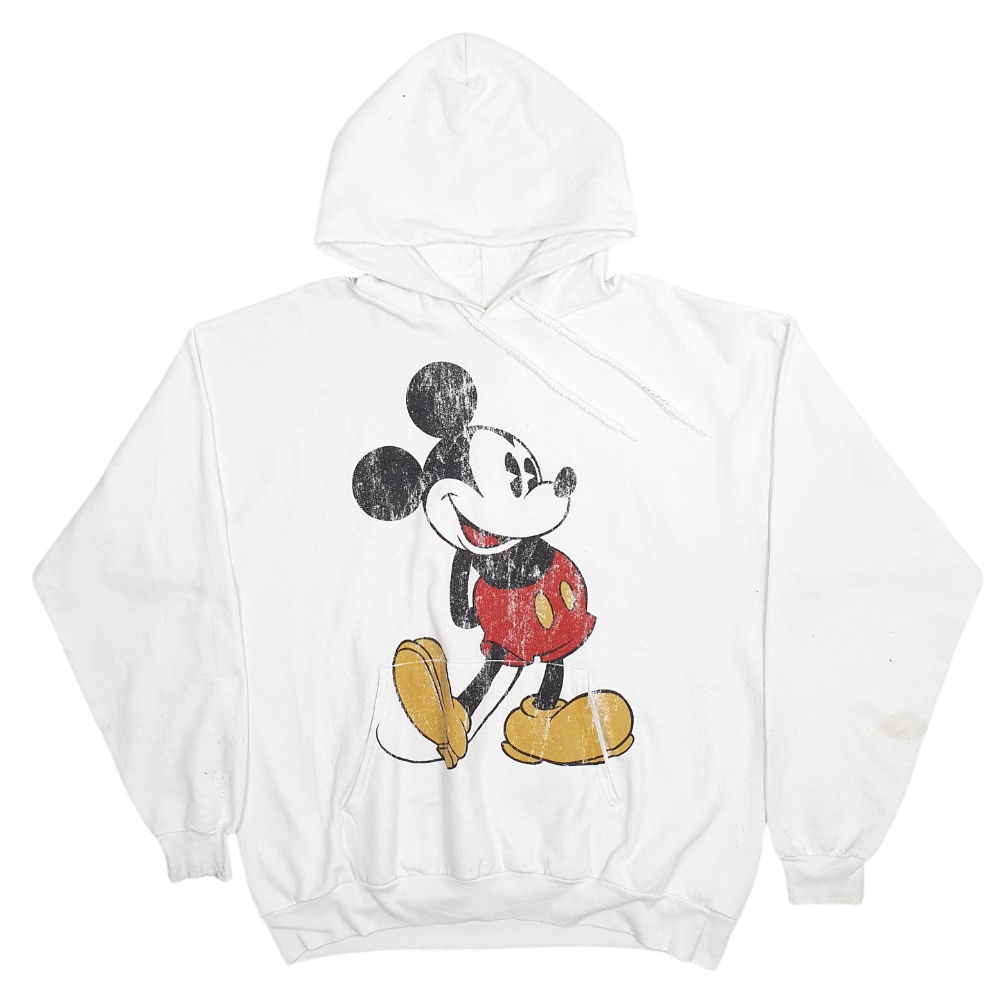 Mens White Disney Mickey Mouse Hoodie Jumper
