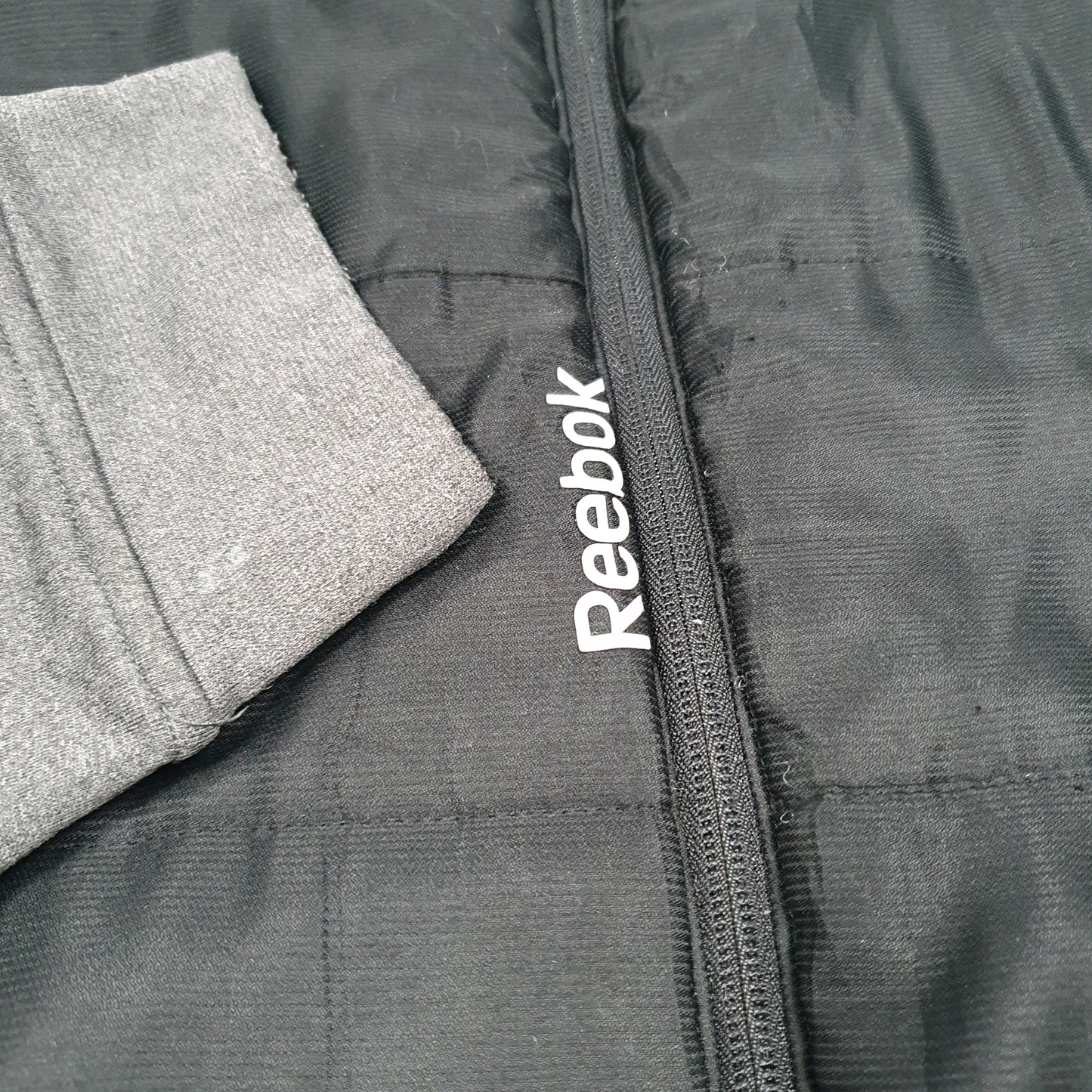 Mens Black Reebok Hooded Jacket Crewneck Coat