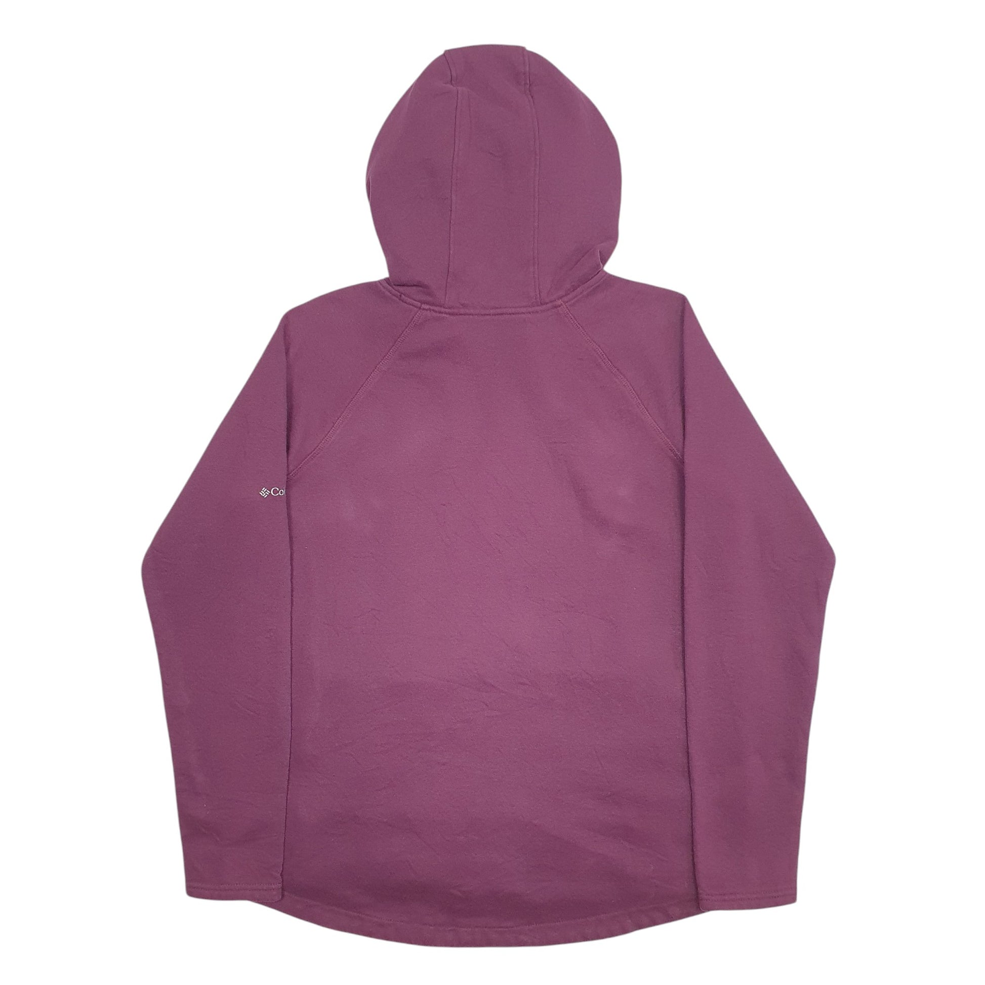 Womens Burgundy Columbia Spellout Hoodie Jumper